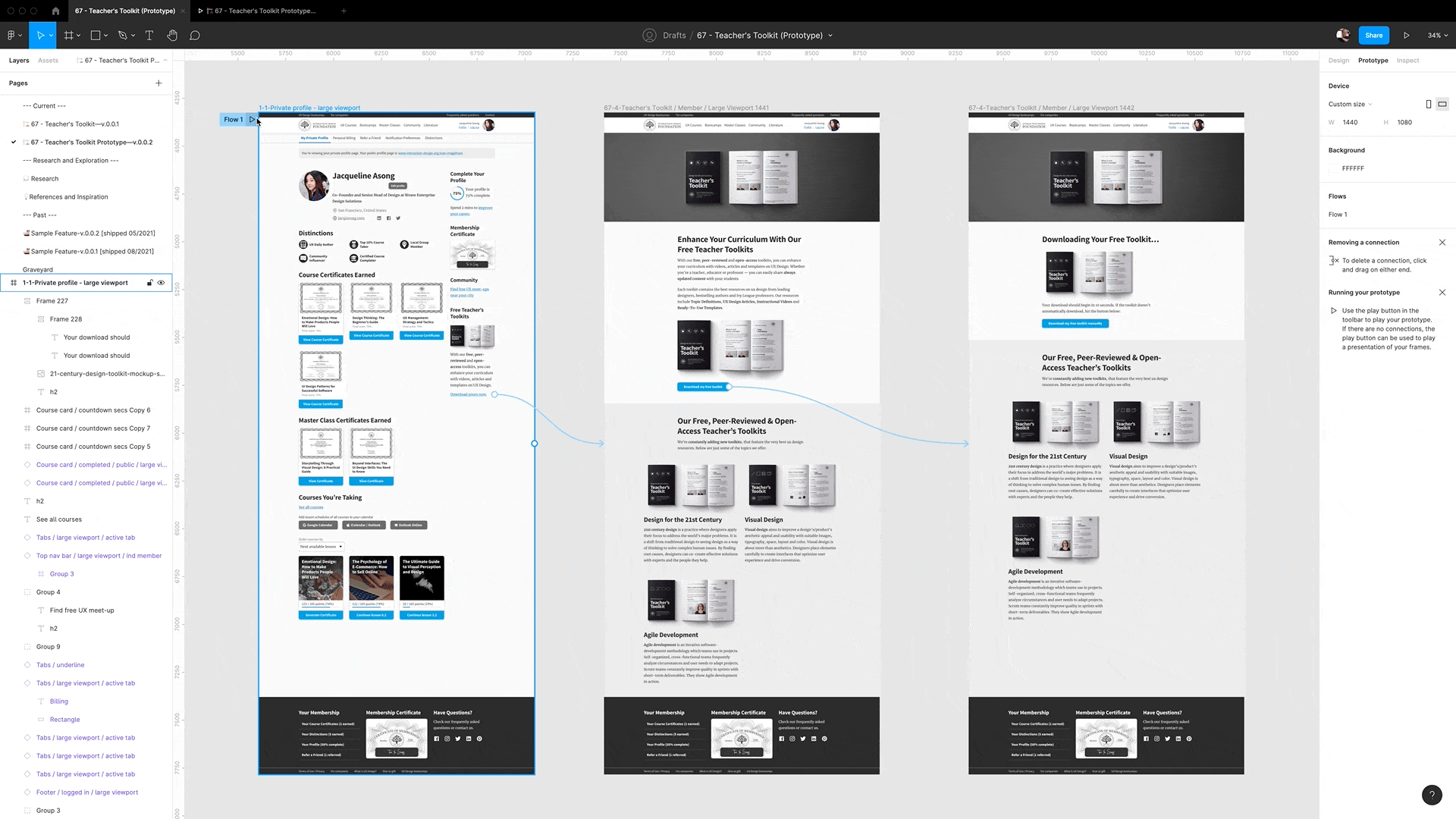 Gif image showing a high-fidelity prototype.